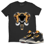 Jordan 3 Black Gold Sneaker Match Tees Elephant Symbol Sneaker Tees Jordan 3 Black Gold Sneaker Release Tees Unisex Shirts
