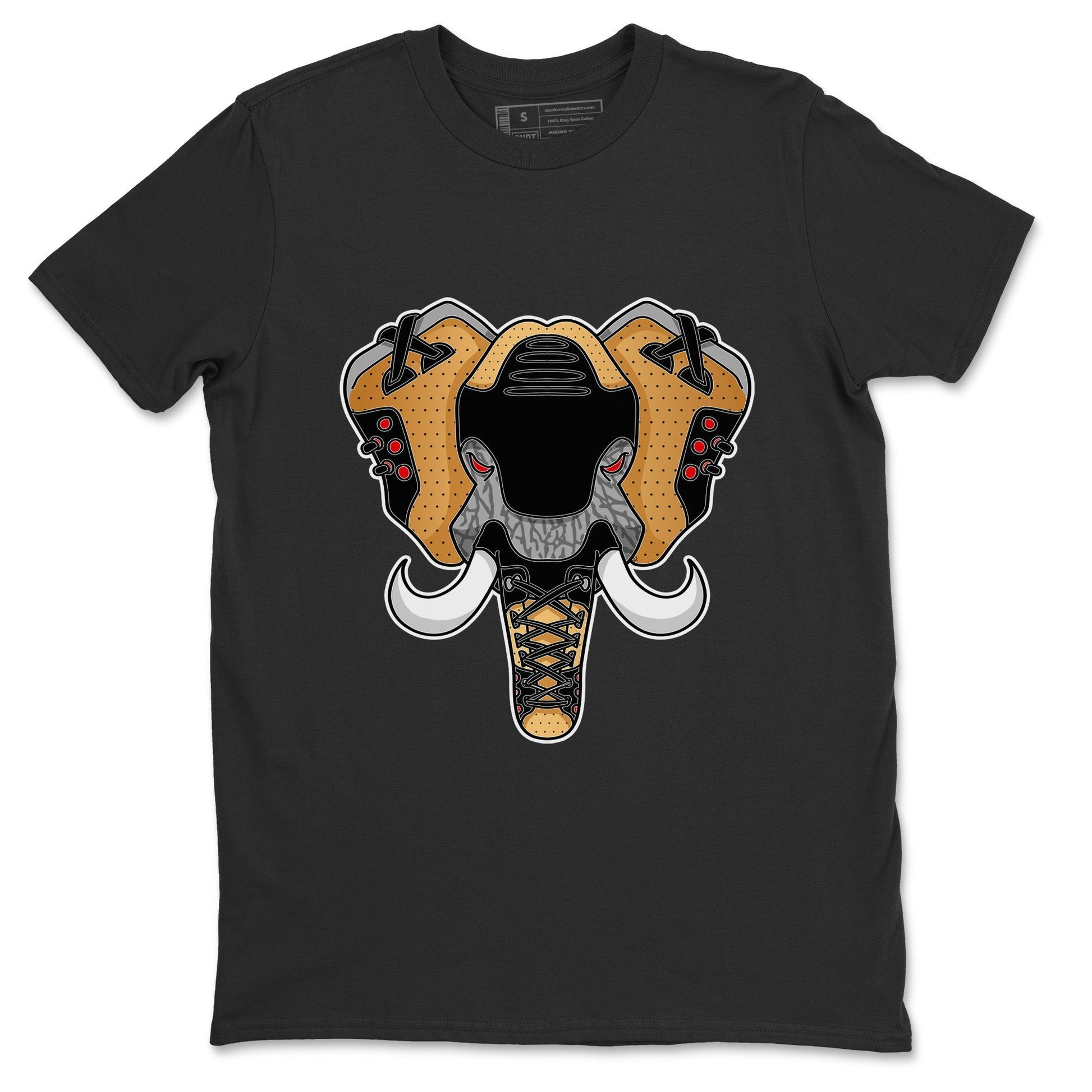 Jordan 3 Black Gold Sneaker Match Tees Elephant Symbol Sneaker Tees Jordan 3 Black Gold Sneaker Release Tees Unisex Shirts