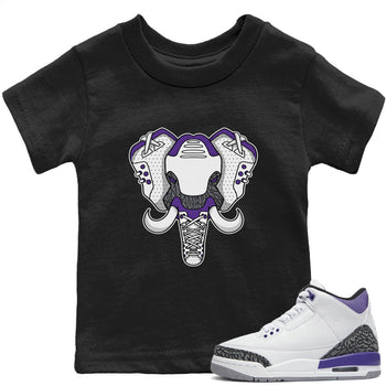 Jordan 3 Dark Iris Sneaker Match Tees Elephant Symbol Sneaker Tees Jordan 3 Dark Iris Sneaker Release Tees Kids Shirts