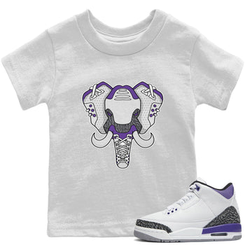 Jordan 3 Dark Iris Sneaker Match Tees Elephant Symbol Sneaker Tees Jordan 3 Dark Iris Sneaker Release Tees Kids Shirts