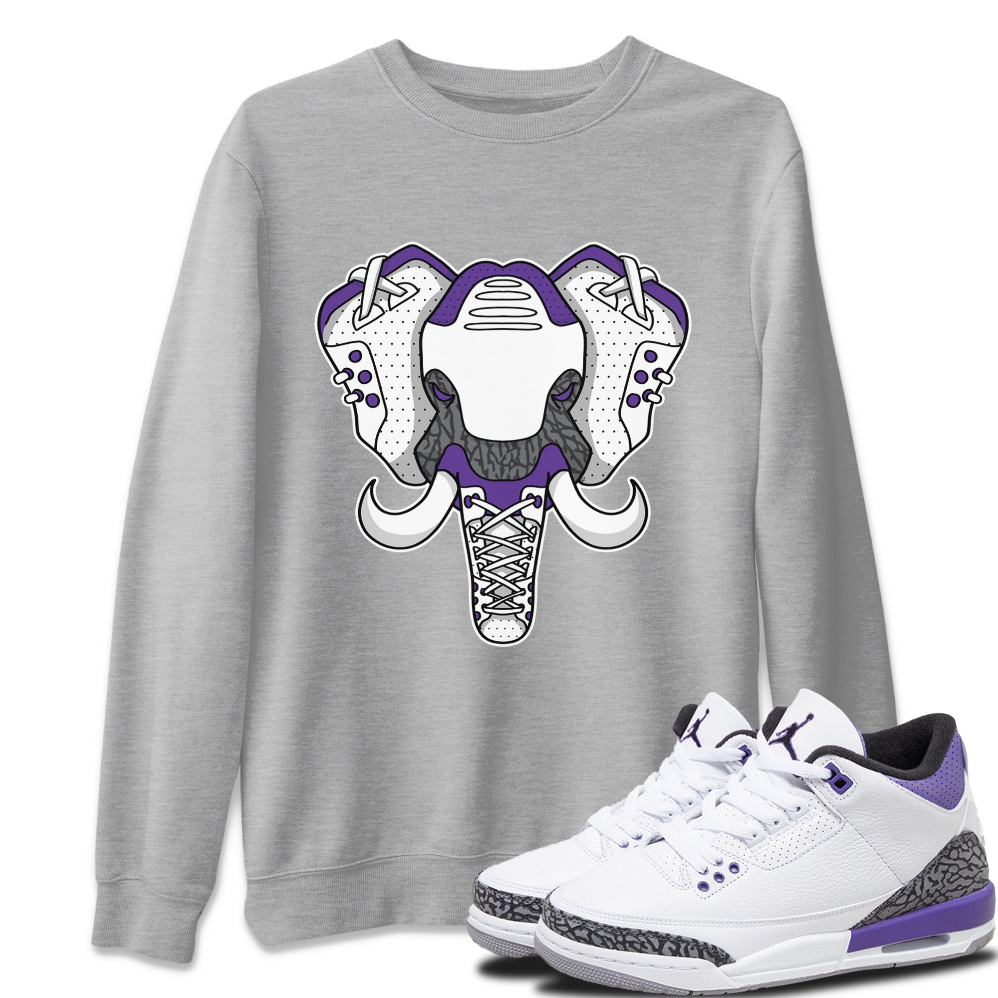 Jordan 3 Dark Iris Sneaker Match Tees Elephant Symbol Sneaker Tees Jordan 3 Dark Iris Sneaker Release Tees Unisex Shirts