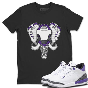 Jordan 3 Dark Iris Sneaker Match Tees Elephant Symbol Sneaker Tees Jordan 3 Dark Iris Sneaker Release Tees Unisex Shirts