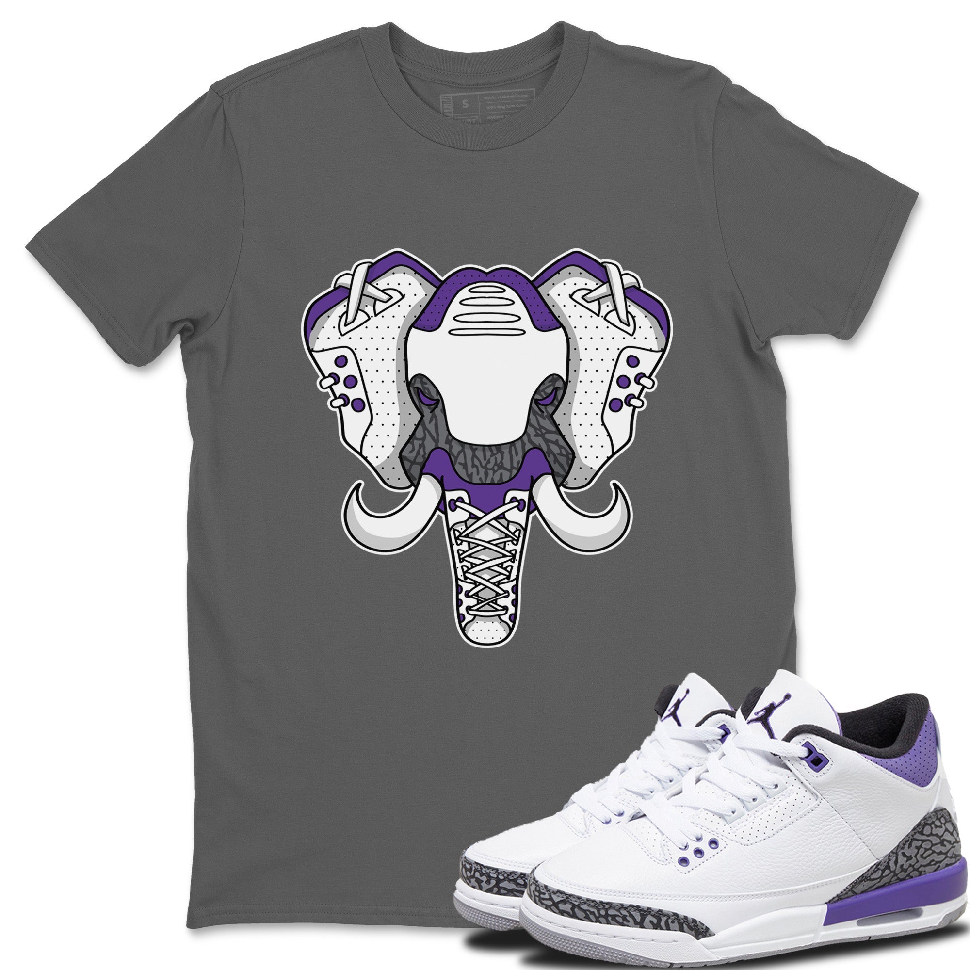 Jordan 3 Dark Iris Sneaker Match Tees Elephant Symbol Sneaker Tees Jordan 3 Dark Iris Sneaker Release Tees Unisex Shirts