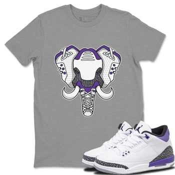 Jordan 3 Dark Iris Sneaker Match Tees Elephant Symbol Sneaker Tees Jordan 3 Dark Iris Sneaker Release Tees Unisex Shirts