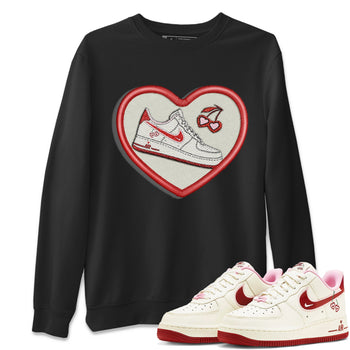 Air Force 1 Valentines Day Sneaker Match Tees Embroidery Patch Sneaker Tees Air Force 1 Valentines Day Sneaker Release Tees Unisex Shirts