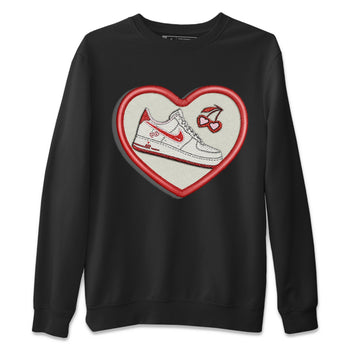 Air Force 1 Valentines Day Sneaker Match Tees Embroidery Patch Sneaker Tees Air Force 1 Valentines Day Sneaker Release Tees Unisex Shirts