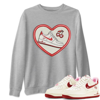 Air Force 1 Valentines Day Sneaker Match Tees Embroidery Patch Sneaker Tees Air Force 1 Valentines Day Sneaker Release Tees Unisex Shirts