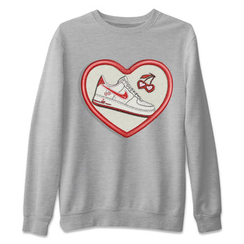 Air Force 1 Valentines Day Sneaker Match Tees Embroidery Patch Sneaker Tees Air Force 1 Valentines Day Sneaker Release Tees Unisex Shirts