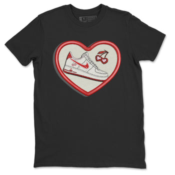 Air Force 1 Valentines Day Sneaker Match Tees Embroidery Patch Sneaker Tees Air Force 1 Valentines Day Sneaker Release Tees Unisex Shirts