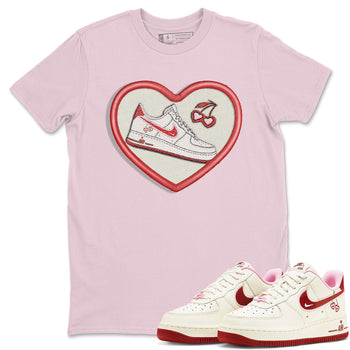 Air Force 1 Valentines Day Sneaker Match Tees Embroidery Patch Sneaker Tees Air Force 1 Valentines Day Sneaker Release Tees Unisex Shirts