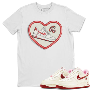 Air Force 1 Valentines Day Sneaker Match Tees Embroidery Patch Sneaker Tees Air Force 1 Valentines Day Sneaker Release Tees Unisex Shirts