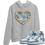 Jordan 1 Denim Sneaker Match Tees Embroidery Patch Sneaker Tees Jordan 1 Denim Sneaker Release Tees Unisex Shirts