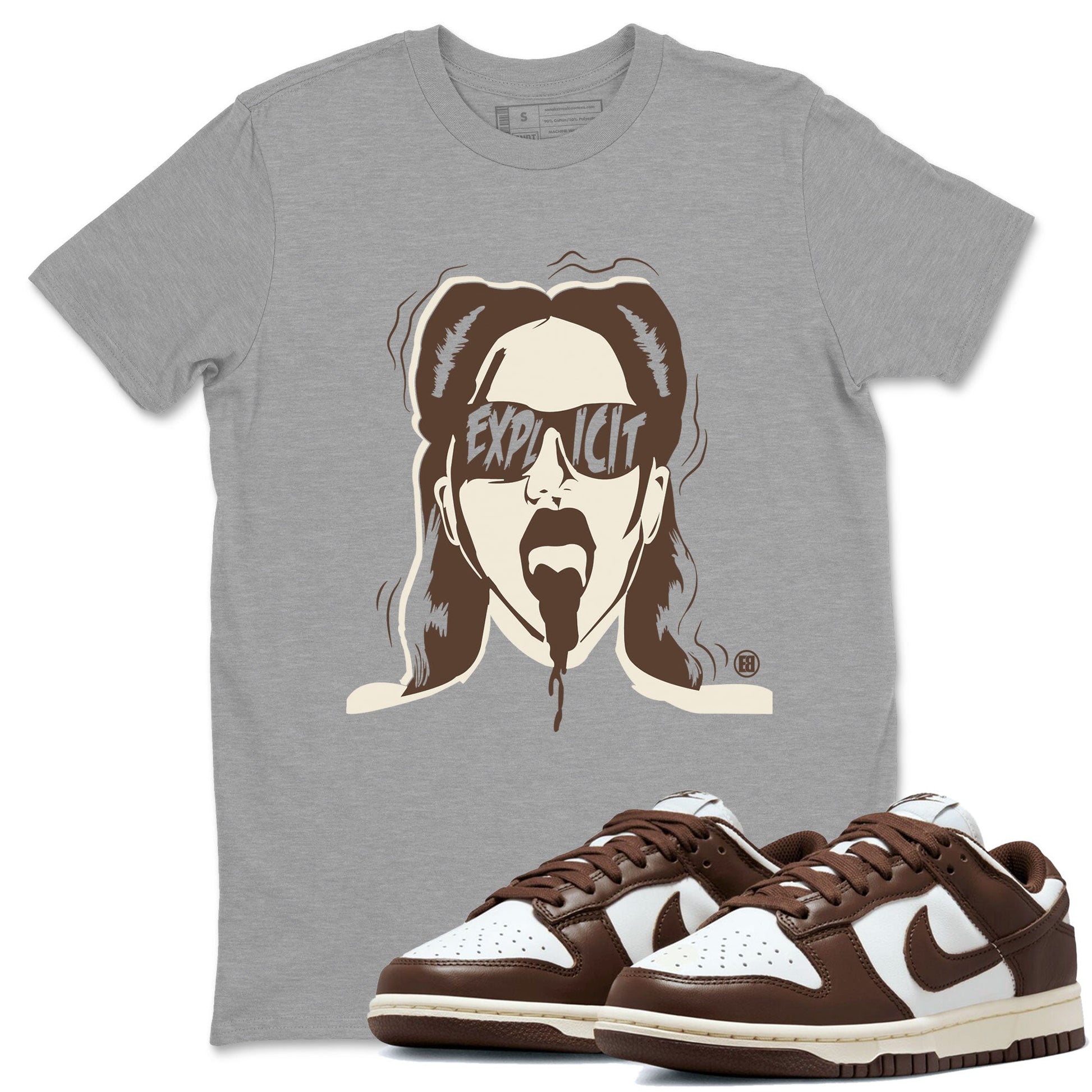 Dunk Low WMNS Cacao Wow sneaker shirt to match jordans Explicit sneaker tees Dunk Cacao Wow SNRT Sneaker Tees Crew Neck Unisex Cotton Sneaker T-Shirt Heather Grey 1 T-Shirt