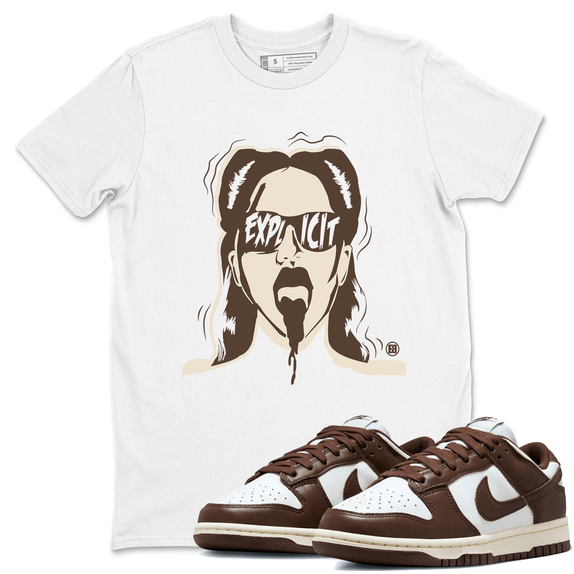 Dunk Low WMNS Cacao Wow sneaker shirt to match jordans Explicit sneaker tees Dunk Cacao Wow SNRT Sneaker Tees Crew Neck Unisex Cotton Sneaker T-Shirt White 1 T-Shirt