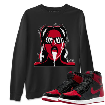 Jordan 1 Bred Patent Sneaker Match Tees Explicit Sneaker Tees Jordan 1 Bred Patent Sneaker Release Tees Unisex Shirts