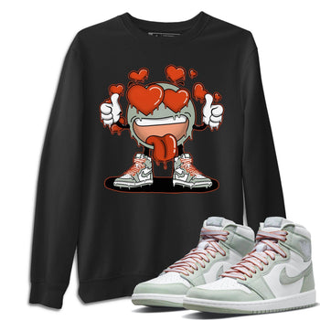 Jordan 1 Seafoam Sneaker Match Tees Fallin' Love Emoji Sneaker Tees Jordan 1 Seafoam Sneaker Release Tees Unisex Shirts