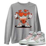 Jordan 1 Seafoam Sneaker Match Tees Fallin' Love Emoji Sneaker Tees Jordan 1 Seafoam Sneaker Release Tees Unisex Shirts