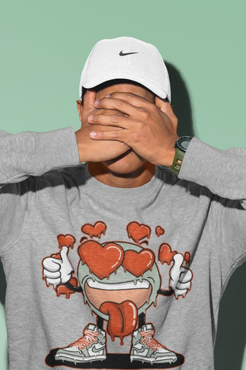 Jordan 1 Seafoam Sneaker Match Tees Fallin' Love Emoji Sneaker Tees Jordan 1 Seafoam Sneaker Release Tees Unisex Shirts