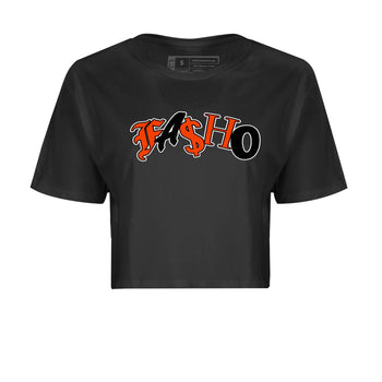 Air Jordan 12 Brilliant Orange Sneaker Match Tees Fasho Sneaker Tees AJ12 Brilliant Orange Sneaker Release Tees Women's Shirts Black 2