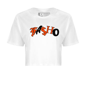 Air Jordan 12 Brilliant Orange Sneaker Match Tees Fasho Sneaker Tees AJ12 Brilliant Orange Sneaker Release Tees Women's Shirts White 2