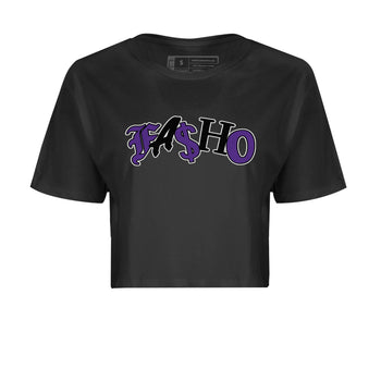 Air Jordan 12 Field Purple Sneaker Match Tees Fasho Sneaker Tees AJJordan 12 Lakers Sneaker Release Tees Women's Shirts Black 2