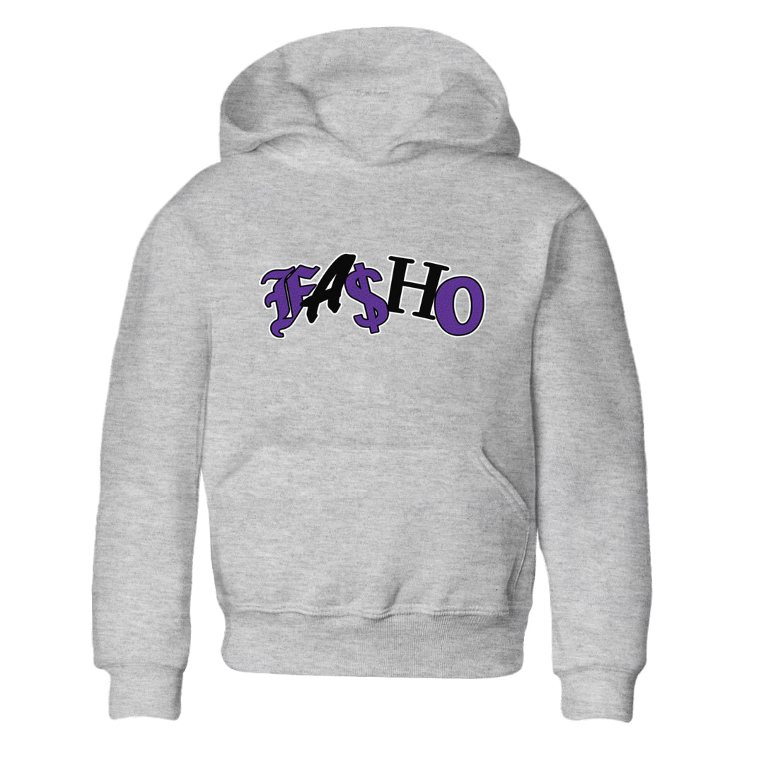 Air Jordan 12 Field Purple Sneaker Match Tees Fasho Sneaker Tees AJJordan 12 Lakers Sneaker Release Tees Kids Shirts Heather Grey 2
