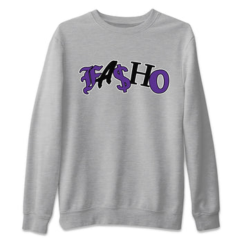Air Jordan 12 Field Purple Sneaker Match Tees Fasho Sneaker Tees AJJordan 12 Lakers Sneaker Release Tees Unisex Shirts Heather Grey 2