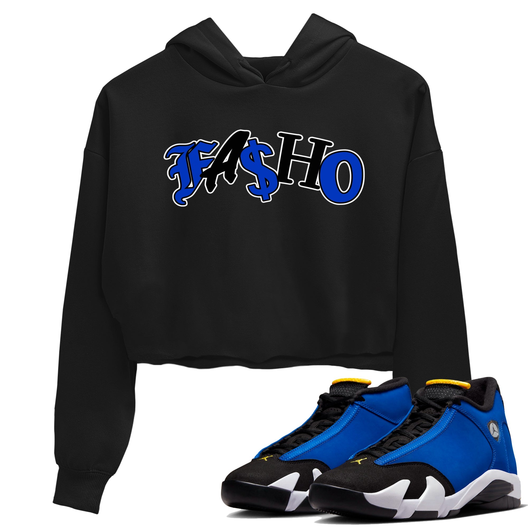 Air Jordan 14 Laney Sneaker Match Tees Fasho Sneaker Tees AJ14 Laney Sneaker Release Tees Women's Shirts Black 1