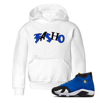 Air Jordan 14 Laney Sneaker Match Tees Fasho Sneaker Tees AJ14 Laney Sneaker Release Tees Kids Shirts White 1