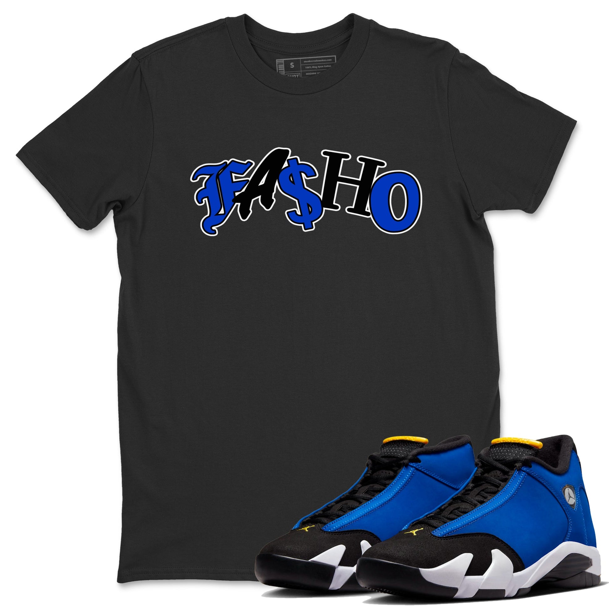 Air Jordan 14 Laney Sneaker Match Tees Fasho Sneaker Tees AJ14 Laney Sneaker Release Tees Unisex Shirts Black 1