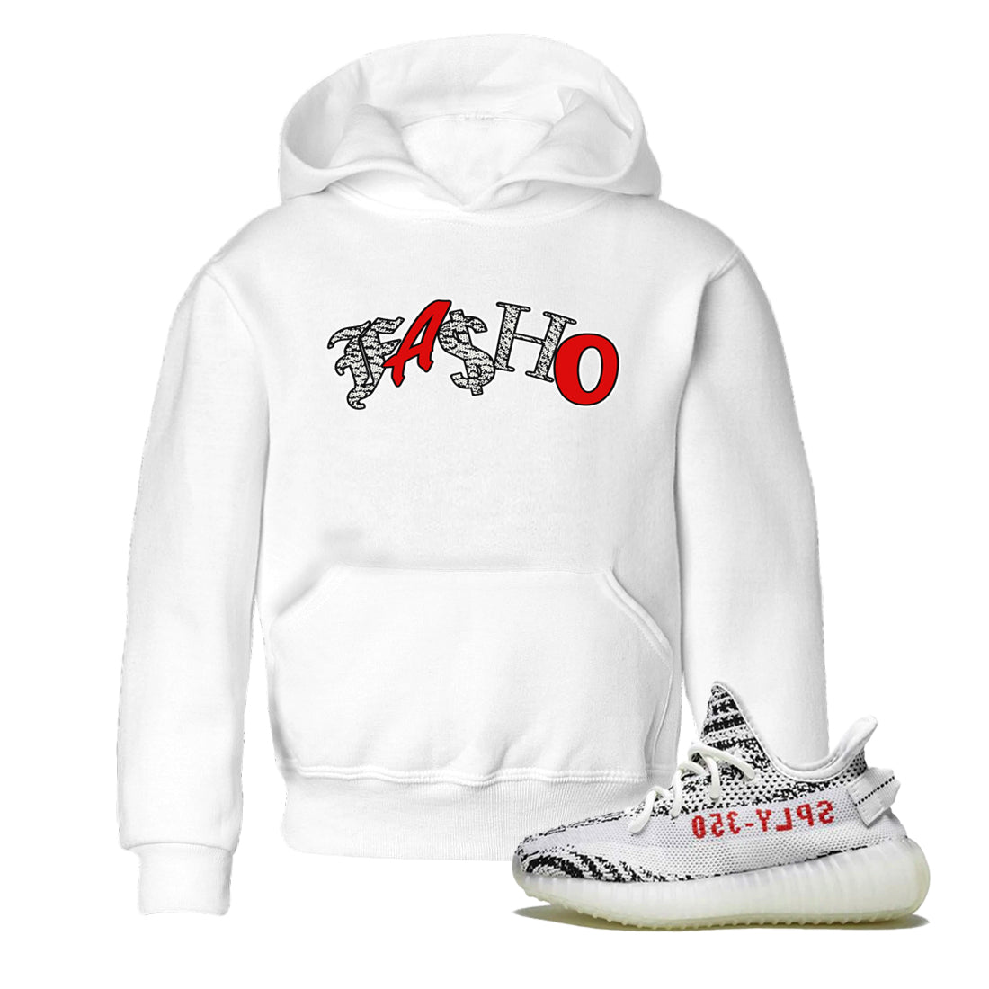 Yeezy 350 Zebra Sneaker Match Tees Fasho Sneaker Tees Yeezy Boost 350 V2 Zebra Sneaker Release Tees Kids Shirts White 1