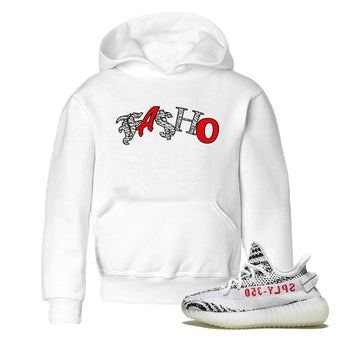 Yeezy 350 Zebra Sneaker Match Tees Fasho Sneaker Tees Yeezy Boost 350 V2 Zebra Sneaker Release Tees Kids Shirts White 1