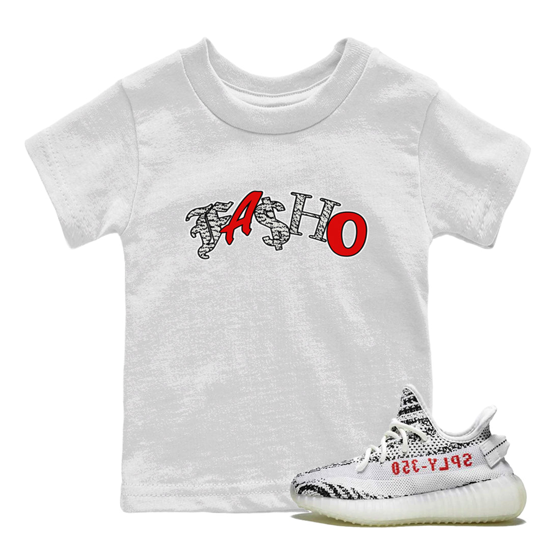 Yeezy 350 Zebra Sneaker Match Tees Fasho Sneaker Tees Yeezy Boost 350 V2 Zebra Sneaker Release Tees Kids Shirts White 1