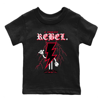 Air Jordan 4 Red Thunder Fearless Rebel Baby and Kids Sneaker Tees Jordan 4 Retro Red Thunder Kids Sneaker Tees Washing and Care Tip