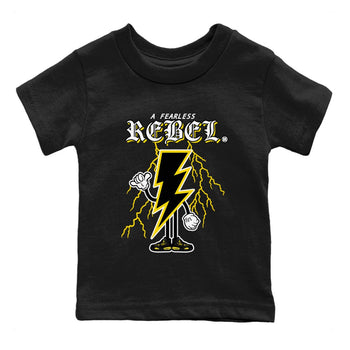 Air Jordan 4 Thunder Sneaker Match Tees Fearless Rebel Sneaker Tees Air Jordan 4 Retro Thunder Sneaker Release Tees Kids Shirts Black 2