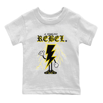Air Jordan 4 Thunder Sneaker Match Tees Fearless Rebel Sneaker Tees Air Jordan 4 Retro Thunder Sneaker Release Tees Kids Shirts White 2