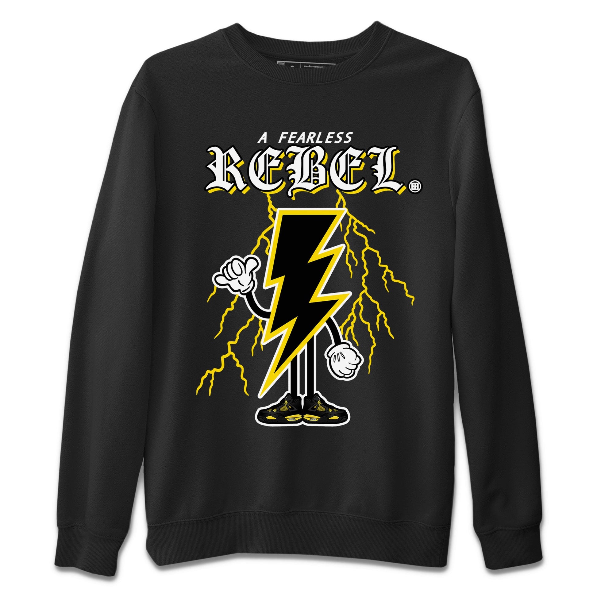 Air Jordan 4 Thunder Sneaker Match Tees Fearless Rebel Sneaker Tees Air Jordan 4 Retro Thunder Sneaker Release Tees Unisex Shirts Black 2