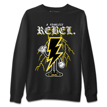 Air Jordan 4 Thunder Sneaker Match Tees Fearless Rebel Sneaker Tees Air Jordan 4 Retro Thunder Sneaker Release Tees Unisex Shirts Black 2