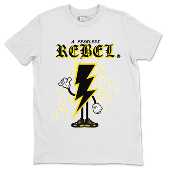 Air Jordan 4 Thunder Sneaker Match Tees Fearless Rebel Sneaker Tees Air Jordan 4 Retro Thunder Sneaker Release Tees Unisex Shirts White 2