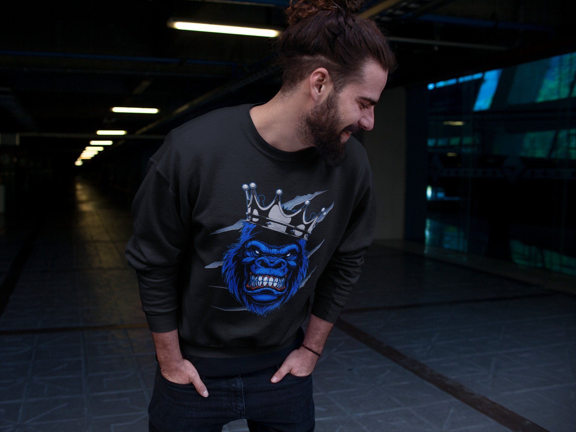Jordan 1 Royal Black Sneaker Match Tees Ferocious Gorilla Sneaker Tees Jordan 1 Royal Black Sneaker Release Tees Unisex Shirts