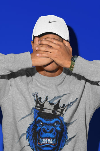 Jordan 1 Royal Black Sneaker Match Tees Ferocious Gorilla Sneaker Tees Jordan 1 Royal Black Sneaker Release Tees Unisex Shirts