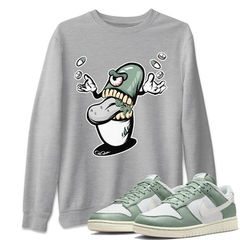 Dunk Mica Green Sneaker Match Tees Pill Monster Sneaker Tees Dunk Low Mica Green Sneaker Release Tees Unisex Shirts Heather Grey 1