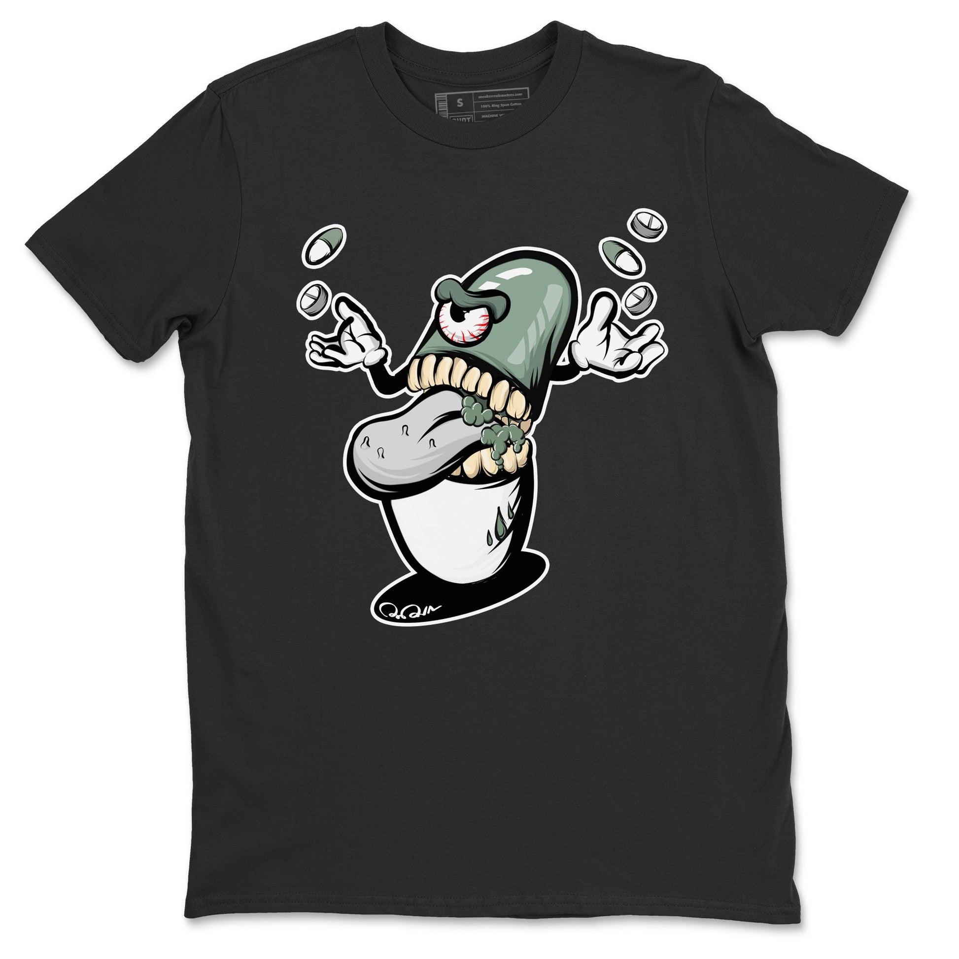 Dunk Mica Green Sneaker Match Tees Pill Monster Sneaker Tees Dunk Low Mica Green Sneaker Release Tees Unisex Shirts Black 2
