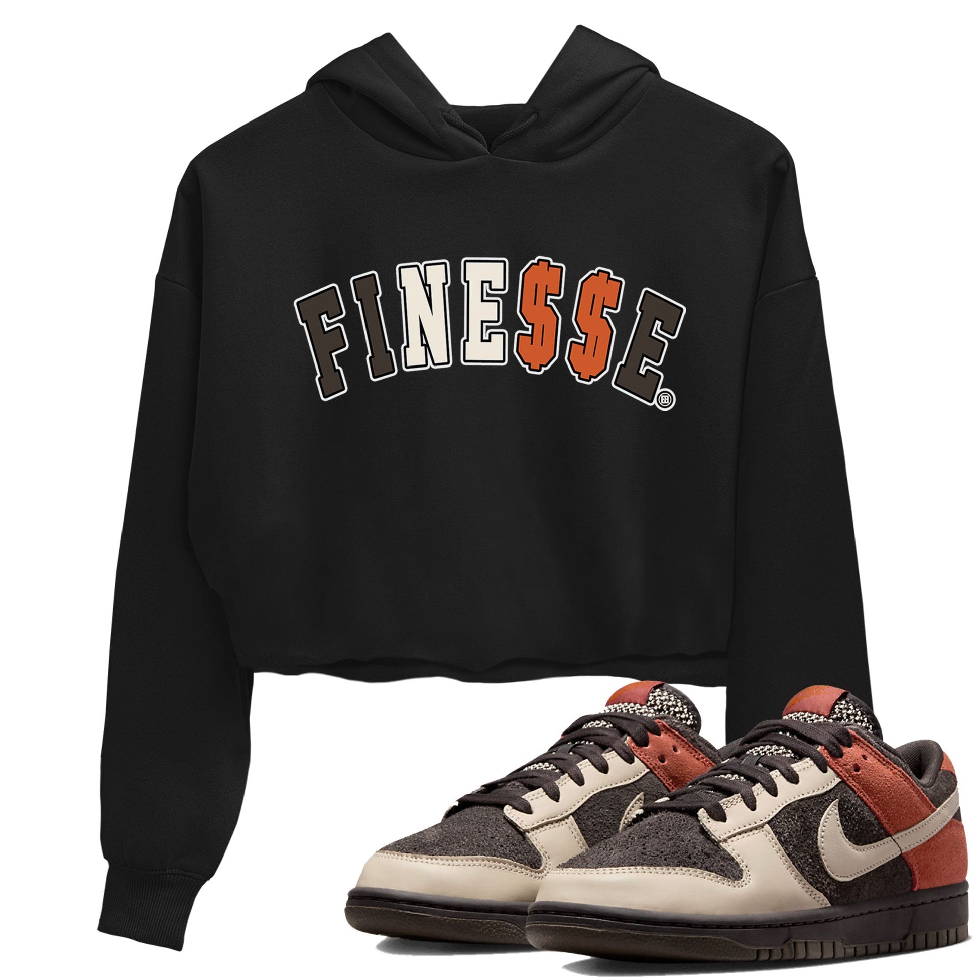 Dunk Red Panda shirt to match jordans Finesse sneaker tees Dunk Low Red Panda SNRT Sneaker Tees Black 1 Crop T-Shirt
