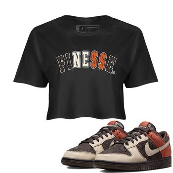 Dunk Red Panda shirt to match jordans Finesse sneaker tees Dunk Low Red Panda SNRT Sneaker Tees Black 1 Crop T-Shirt