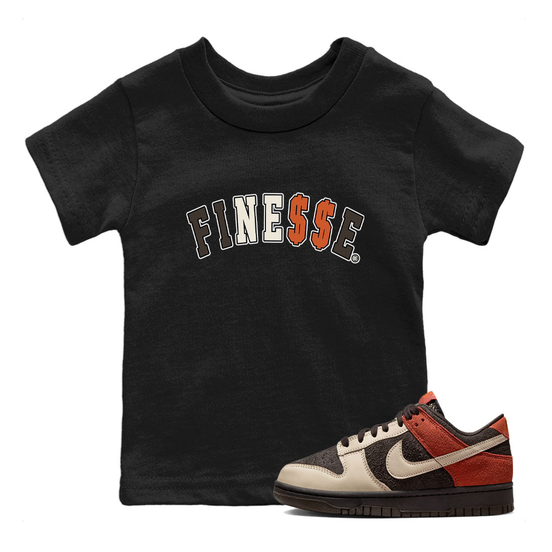 Dunk Red Panda shirt to match jordans Finesse sneaker tees Dunk Low Red Panda SNRT Sneaker Tees Baby Toddler Black 1 T-Shirt