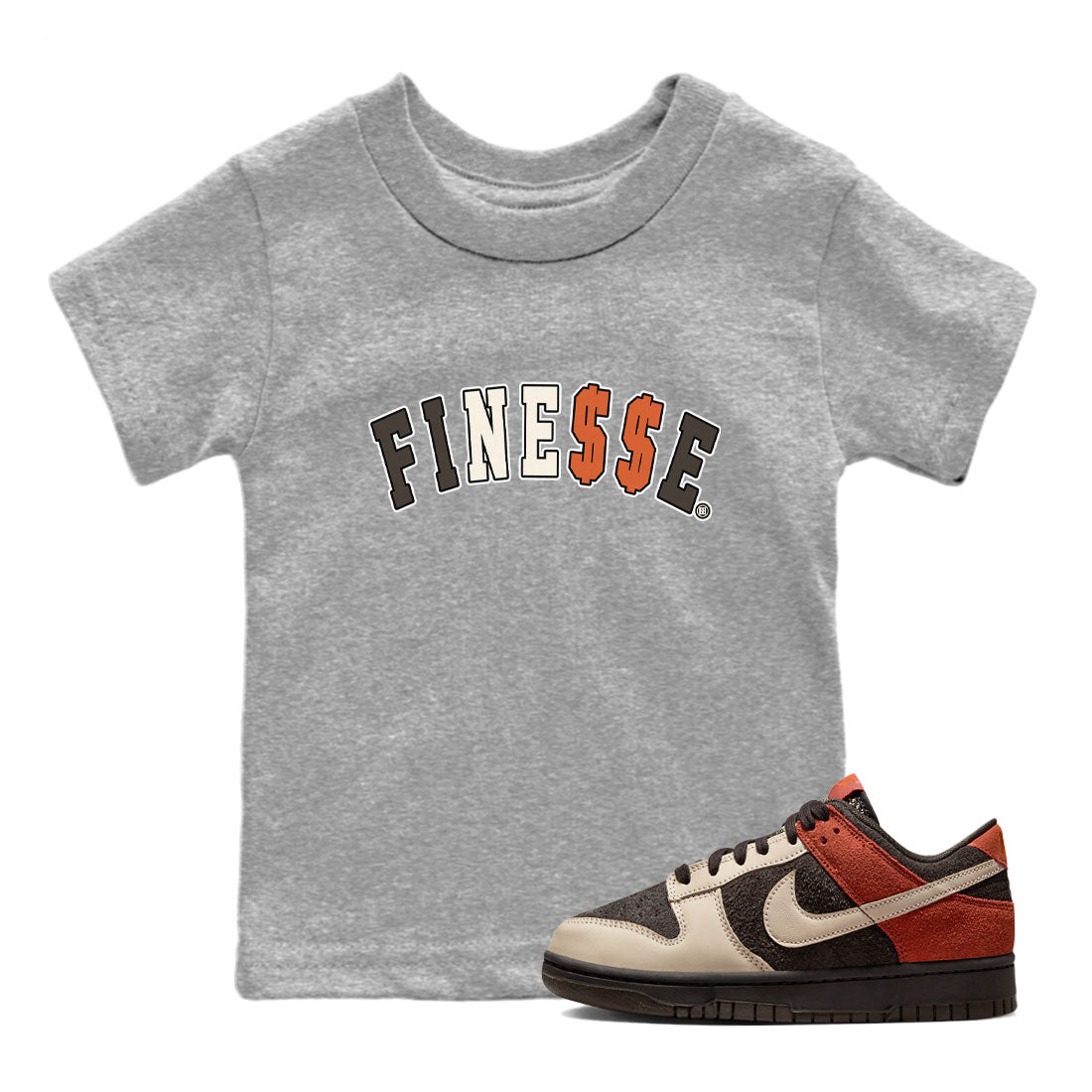 Dunk Red Panda shirt to match jordans Finesse sneaker tees Dunk Low Red Panda SNRT Sneaker Tees Baby Toddler Heather Grey 1 T-Shirt