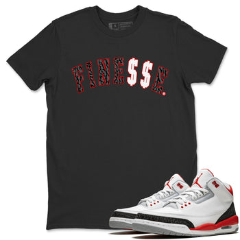 Jordan 3 Fire Red Sneaker Match Tees Finesse Sneaker Tees Jordan 3 Fire Red Sneaker Release Tees Unisex Shirts