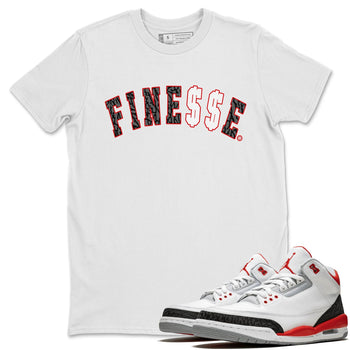 Jordan 3 Fire Red Sneaker Match Tees Finesse Sneaker Tees Jordan 3 Fire Red Sneaker Release Tees Unisex Shirts