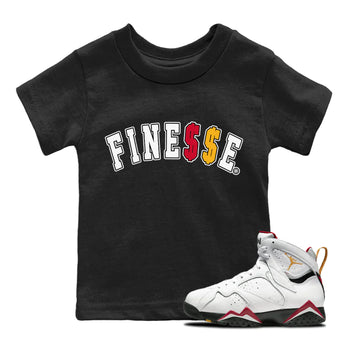 Jordan 7 Cardinal Sneaker Match Tees Finesse Sneaker Tees Jordan 7 Cardinal Sneaker Release Tees Kids Shirts